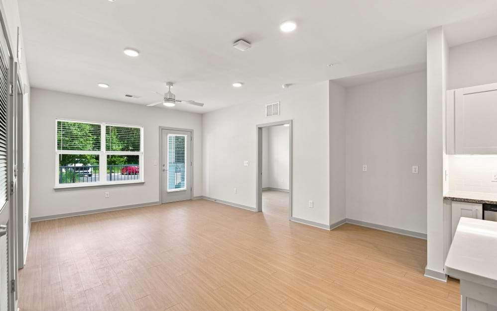 2B3 - 2 bedroom floorplan layout with 2 bathrooms and 1186 square feet (Expansive Living Area with Workspace)