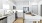 model kitchen with white cabinets and stainless appliances