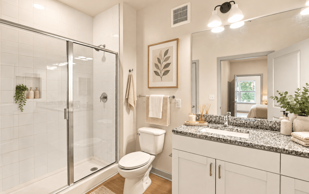 2A - 2 bedroom floorplan layout with 2 bathrooms and 1146 square feet (Spa-Inspired Bathroom)
